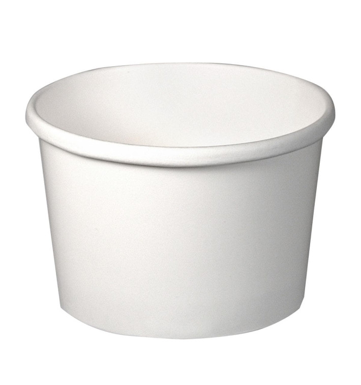 Paper Container White 8Oz/237ml Ø9,1cm (500 Units)