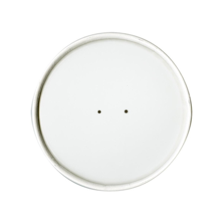 Paper Lid Flat White Ø9,1cm (25 Units) 