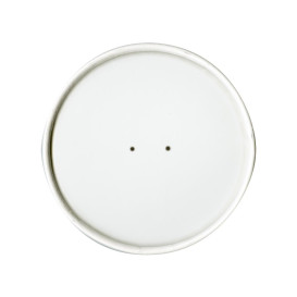 Paper Lid Flat White Ø9,8cm (25 Units) 