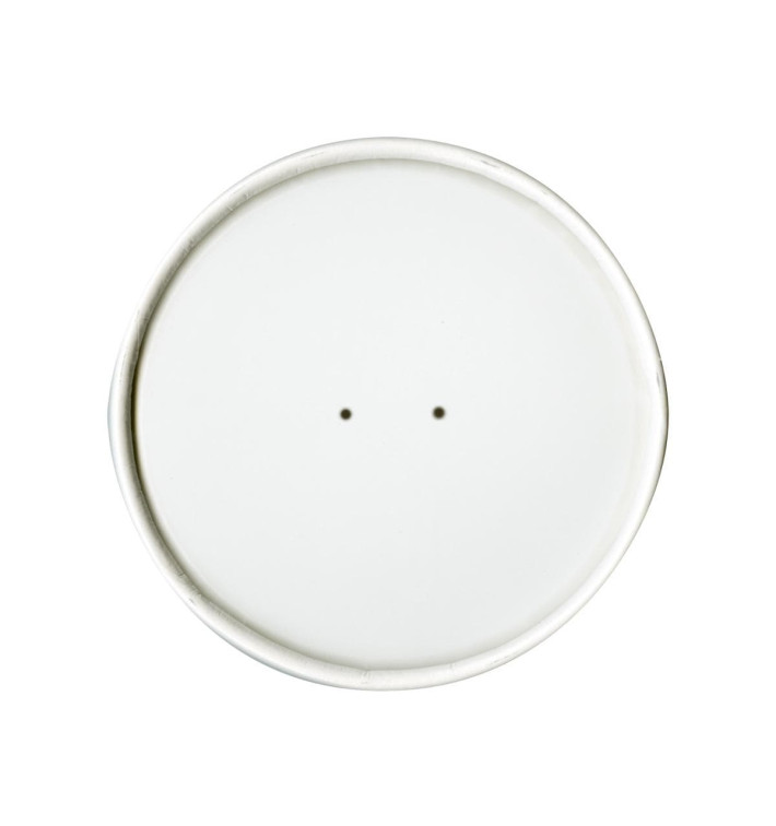 Paper Lid Flat White Ø9,8cm (25 Units) 
