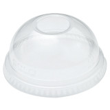 Plastic Dome Lid with Hole PET Crystal Ø7,8cm (100 Units)