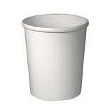 Paper Container White 32Oz/948ml Ø11,7cm (25 Units) 