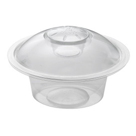 Plastic Deli Container 375ml + Plastic Lid "Press&Dress" + Portion Cup (150 Packs)