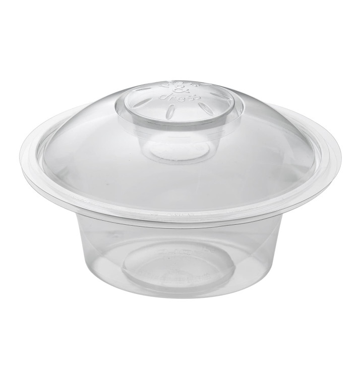 Plastic Deli Container 375ml + Plastic Lid "Press&Dress" + Portion Cup (150 Packs)
