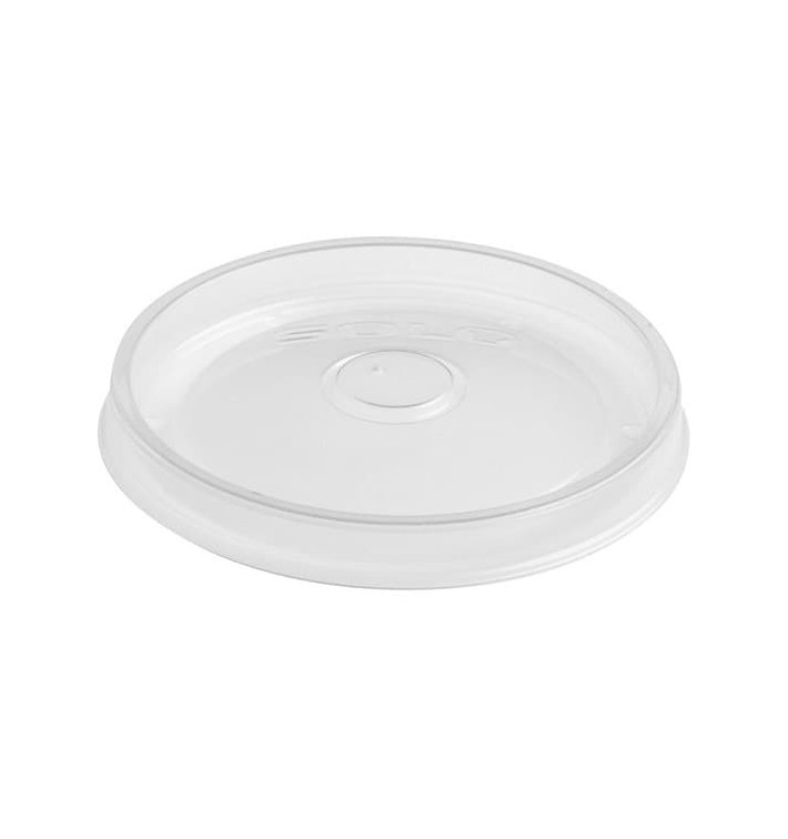 Plastic Lid PP Flat Translucent Ø9,1cm (50 Units)
