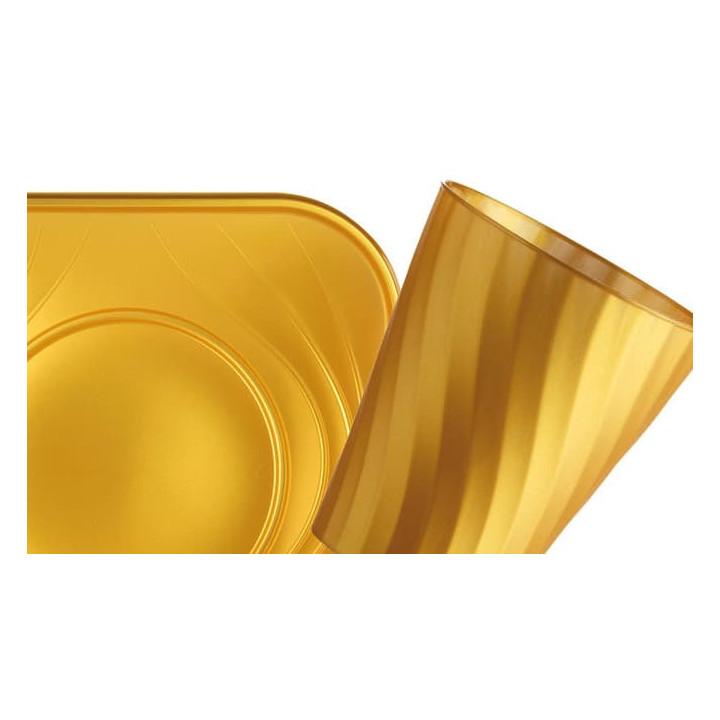 Plastic Cup PP "X-Table" Gold 320ml (128 Units)