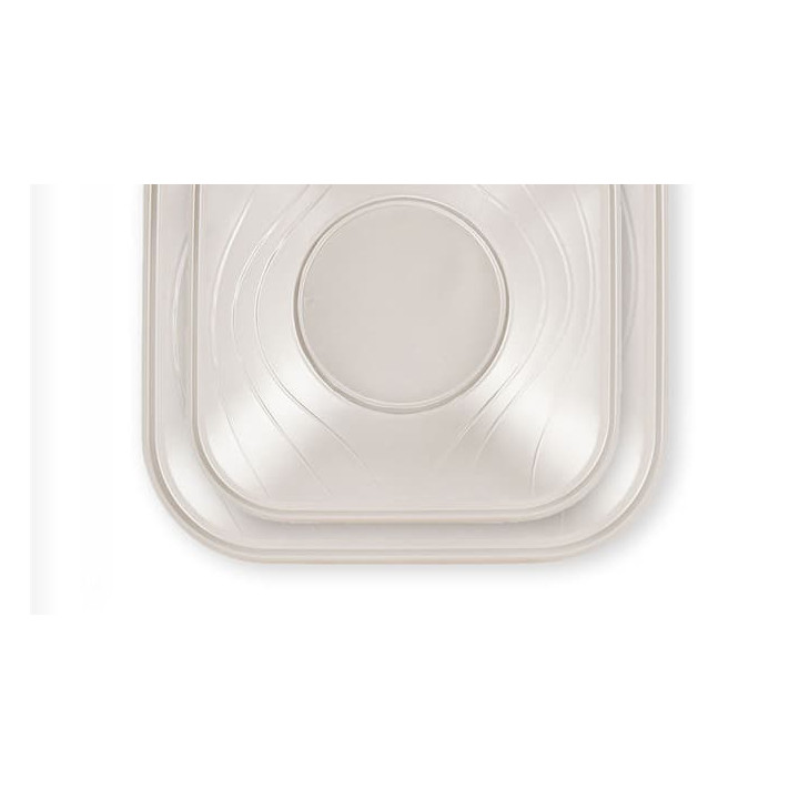 Plastic Plate PP "X-Table" Square shape Pearl 18 cm (8 Units) 