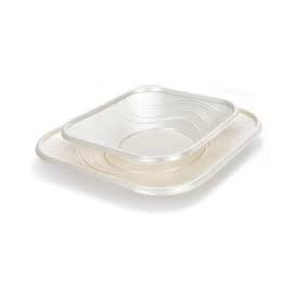 Plastic Plate PP "X-Table" Square shape Pearl 23 cm (8 Units) 