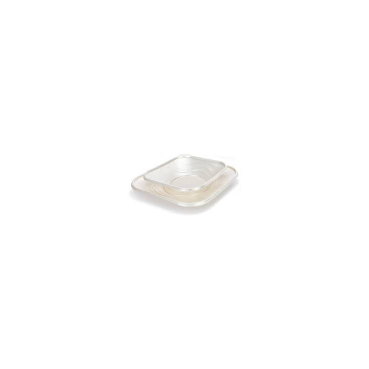 Plastic Plate PP "X-Table" Square shape Pearl 23 cm (8 Units) 