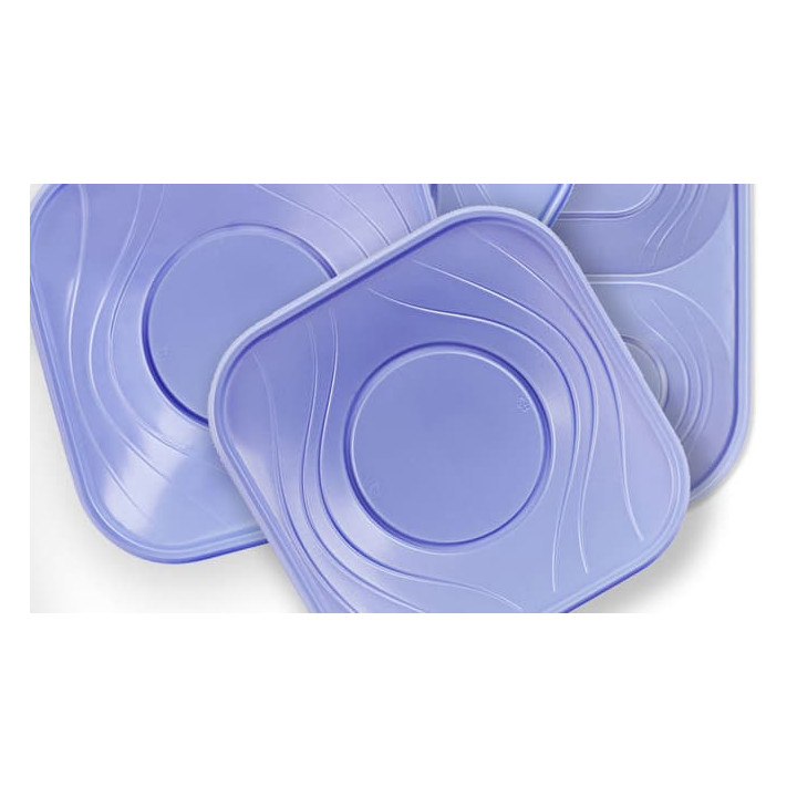 Plastic Plate PP "X-Table" Square shape Violet 18 cm (8 Units) 