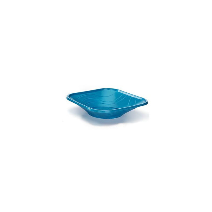 Plastic Plate PP "X-Table" Square shape Turquoise 23 cm (8 Units) 