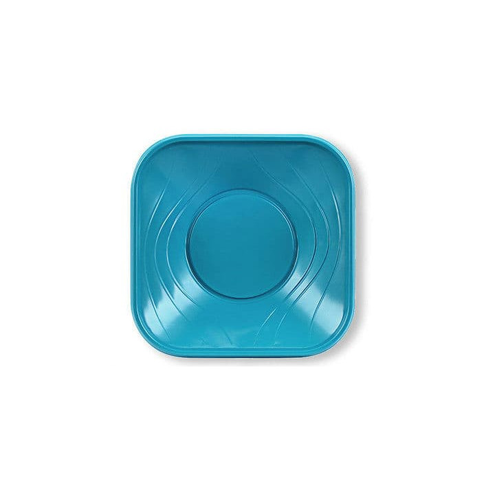 Plastic Plate PP "X-Table" Square shape Turquoise 18 cm (8 Units) 