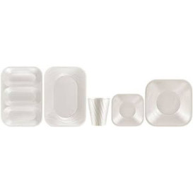 Plastic Compartment Tray "X-Table" 3C Pearl 33x23cm (2 Units) 