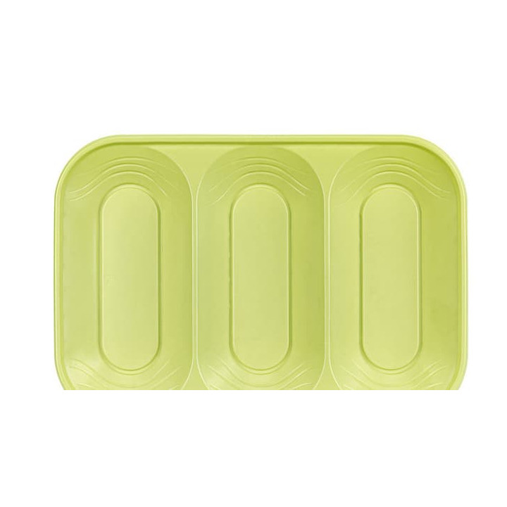 Plastic Tray Microwavable "X-Table" Lime Green 33x23cm (2 Units) 