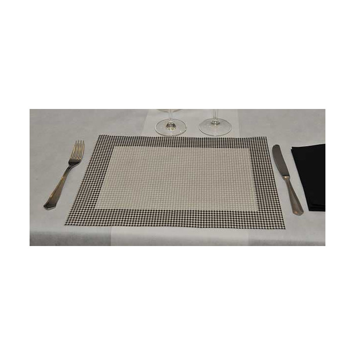 Paper Placemats 30x40cm "Pata Gallo" Black 50g (2500 Units)