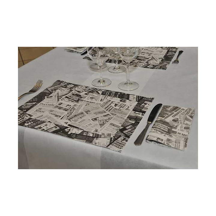 Paper Placemats 30x40cm "Prensa" Black 50g (2500 Units)