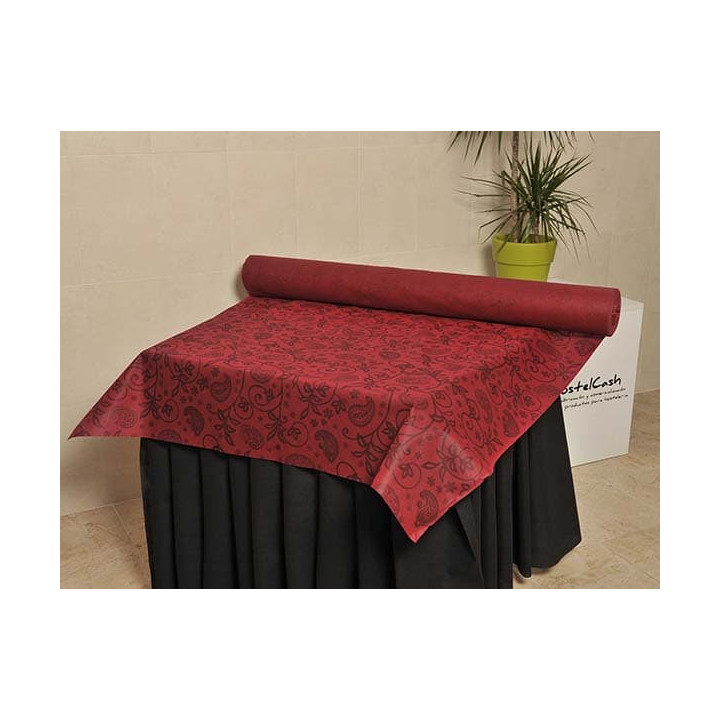 Novotex Tablecloth Roll Burgundy "Cachemir" P40cm 1,2x48m (6 Units)