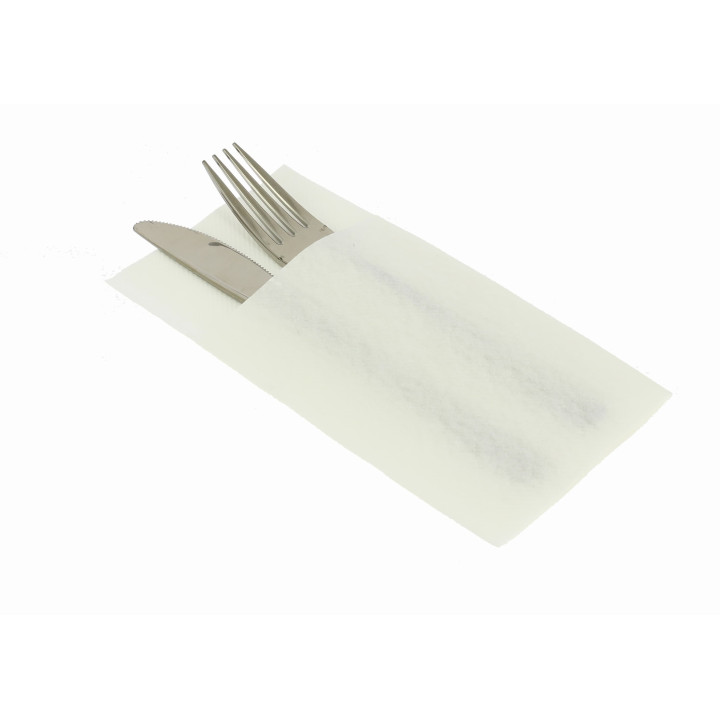 Pocket Fold Airlaid Napkins "Kanguro" White 40x40cm (30 Units) 