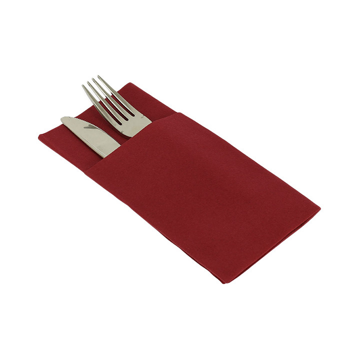 Pocket Fold Airlaid Napkins "Kanguro" Red 40x40cm (480 Units)