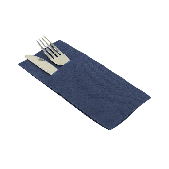 Pocket Fold Airlaid Napkins "Kanguro" Blue 40x40cm (480 Units)