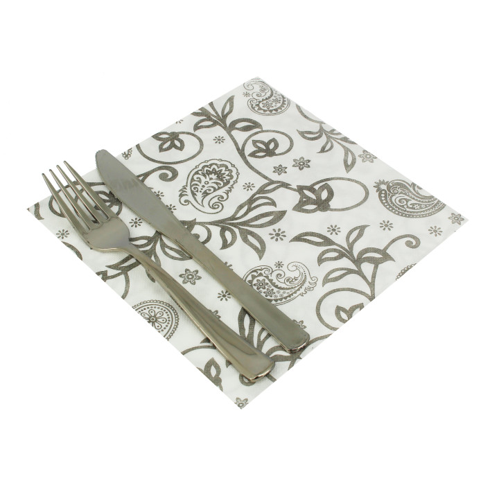Airlaid Napkins "Cachemir" White 40x40cm (50 Units) 