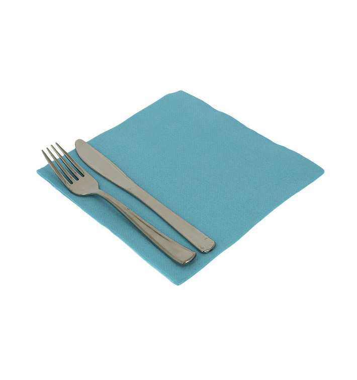 Paper Napkin Double Point Turquoise 40x40cm (50 Units) 