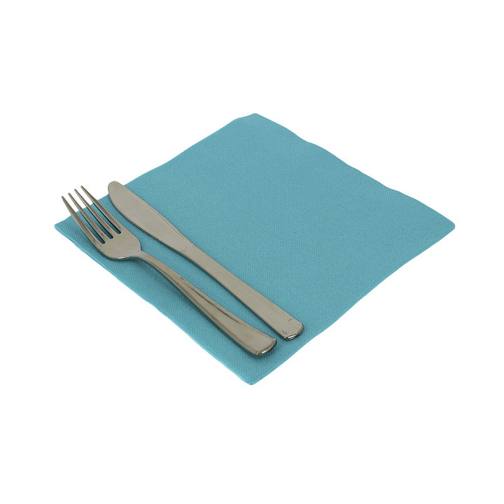 Paper Napkin Double Point Turquoise 40x40cm (50 Units) 