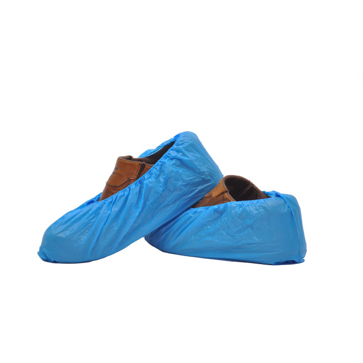 Disposable Plastic Shoe Covers PE CPE G160 Blue (100 Units)