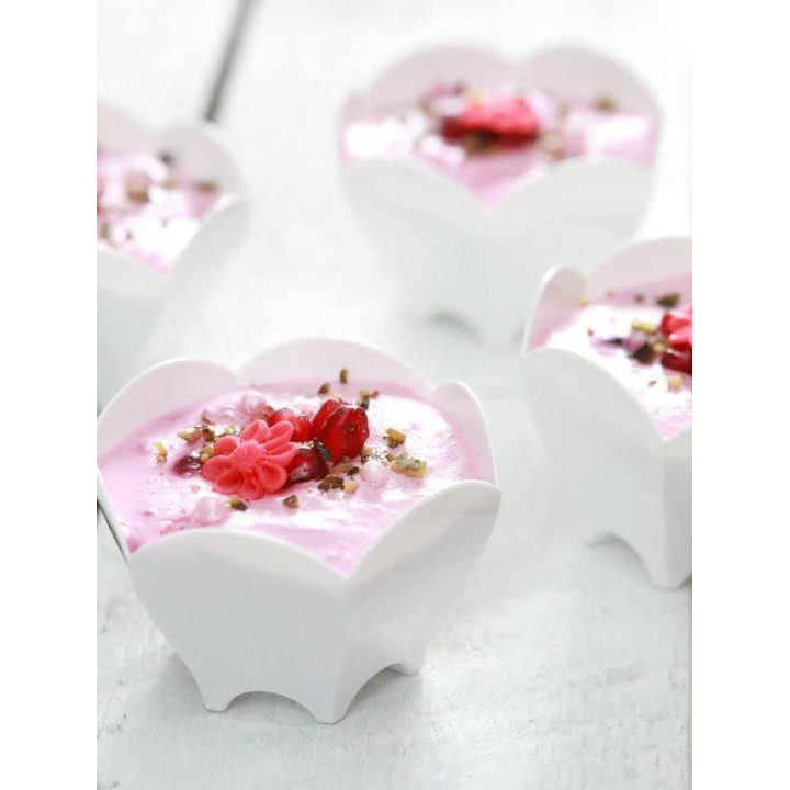 Tasting Plastic Bowl PS "Tulip" White 70 ml (25 Units) 