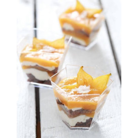 Plastic Tasting Cup PS "Gardenia" Clear 100 ml (25 Units) 