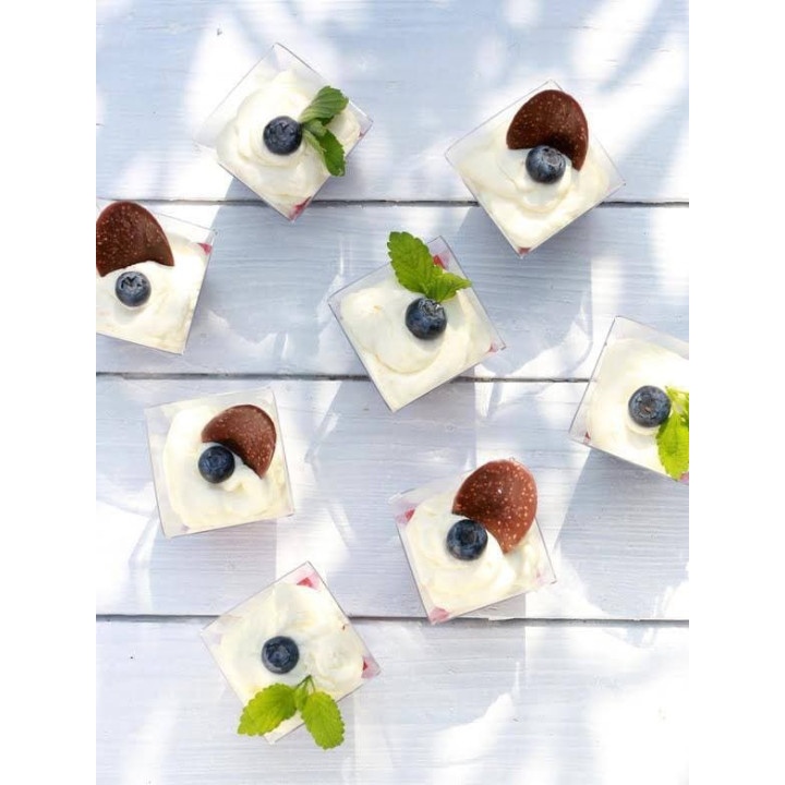 Plastic Tasting Cup PS "Rhombus" Clear 95 ml (25 Units) 