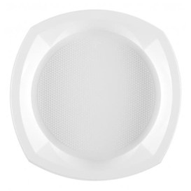 Plastic Plate PS PS Square shape White 23x23 cm 1C (1000 Units)