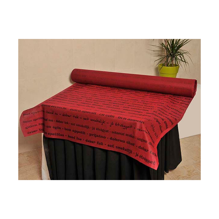 Novotex Tablecloth Roll Burgundy "Buen Provecho" P40cm 1,2x50m (6 Units)