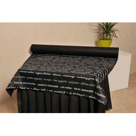 Novotex Tablecloth Roll Black "Buen Provecho" P40cm 1,2x50m  (1 Unit)