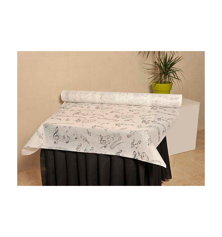 Novotex Tablecloth Roll White "Música" P40cm 1,2x50m  (1 Unit)