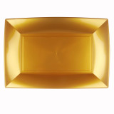 Plastic Tray Microwavable Gold "Nice" 34,5x23cm (6 Units) 