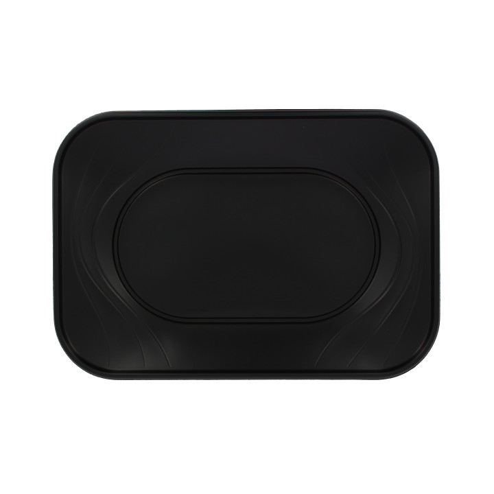 Plastic Tray Microwavable "X-Table" Black 33x23cm (60 Units)