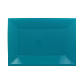 Plastic Tray Turquoise 33x22,5cm (3 Units) 