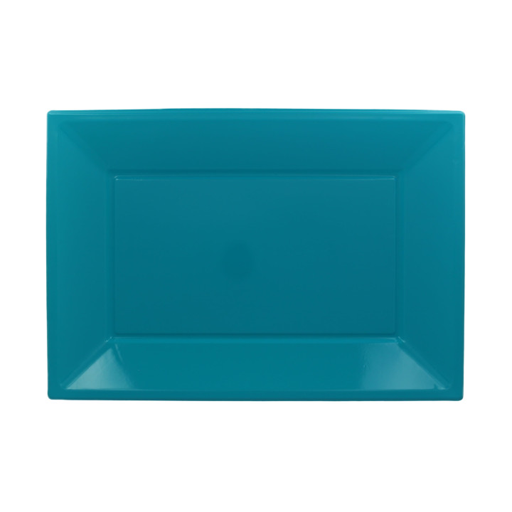 Plastic Tray Turquoise 33x22,5cm (3 Units) 