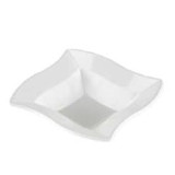 Plastic Bowl PS Square shape "Ondas" White 18x18cm (25 Units) 