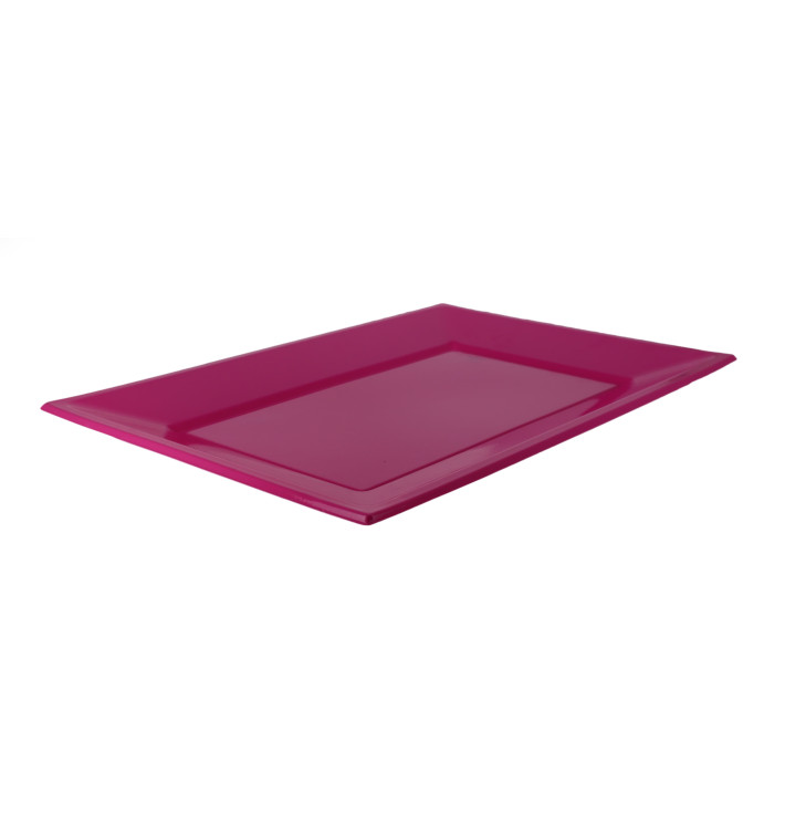 Plastic Tray Fuchsia 33x22,5cm (3 Units) 
