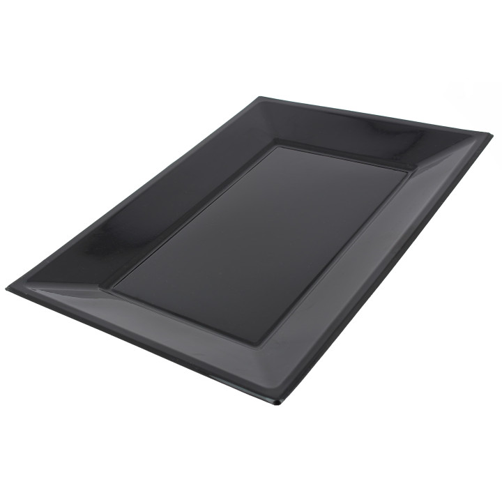 Plastic Tray Black 33x22,5cm (25 Units) 