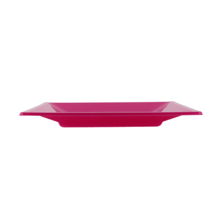 Plastic Plate Flat Square shape Fuchsia 17 cm (300 Units)