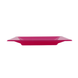 Plastic Plate Flat Square shape Fuchsia 23 cm (180 Units)