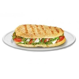 Plastic Plate PS Oval shape Flat White (100 Units) 