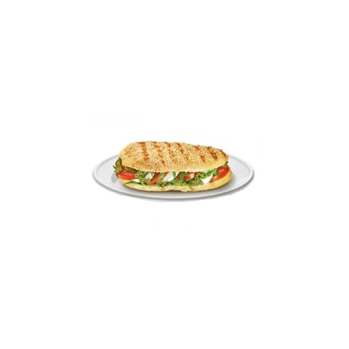 Plastic Plate PS Oval shape Flat White (100 Units) 