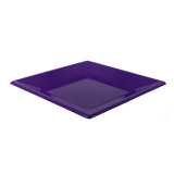 Plastic Plate Flat Square shape Lilac 17 cm (25 Units) 