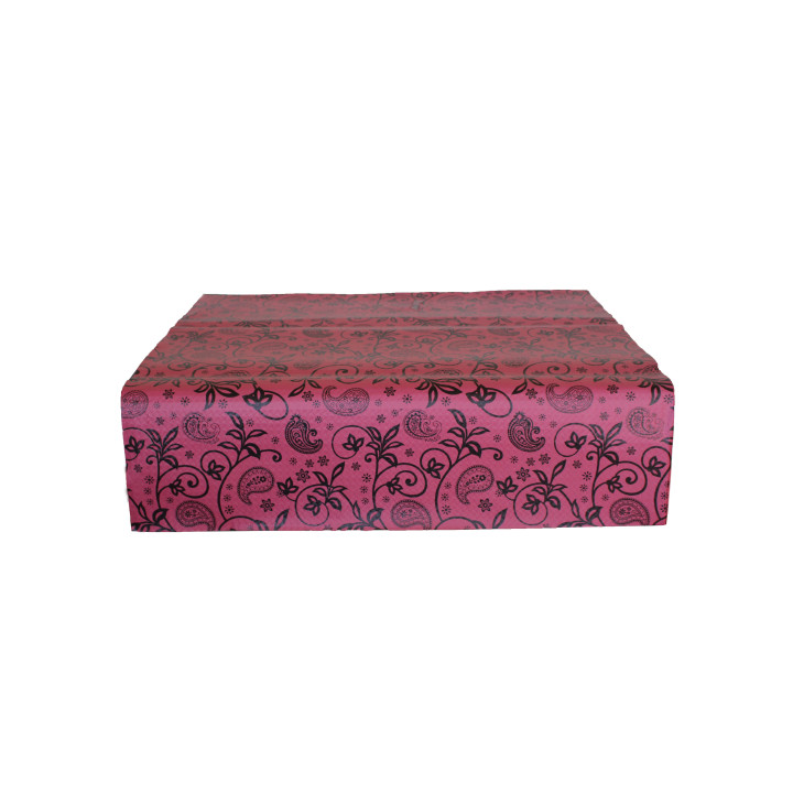 Pre-Cut Paper Tablecloth 1x1m "Cachemir" Burgundy 37g 1x1m (400 Units)