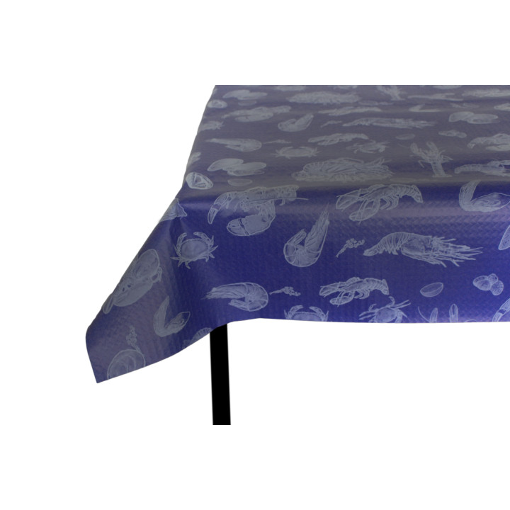 Pre-Cut Paper Tablecloth 1x1m "Marisco" Blue 37g 1x1m (400 Units)