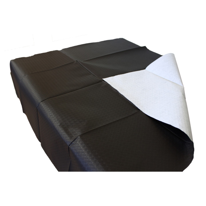 Pre-Cut Paper Tablecloth Black 40g 1x1m (400 Units)  